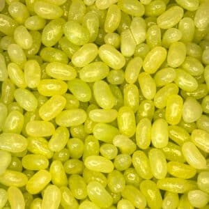 Stralende gele jelly beans die barsten van de verfrissende citrussmaak. Deze snoepjes brengen een sprankelende zoetheid die elke snoepliefhebber doet verlangen naar meer.