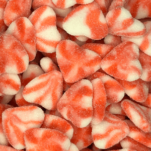 Aardbei twist hartjes