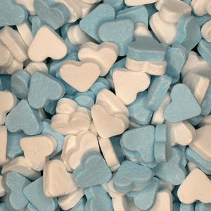 Fortuin Mini Pepermunt Hartjes Blauw-Wit